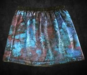 Hand Painted Galaxy Mini Skirt Black 